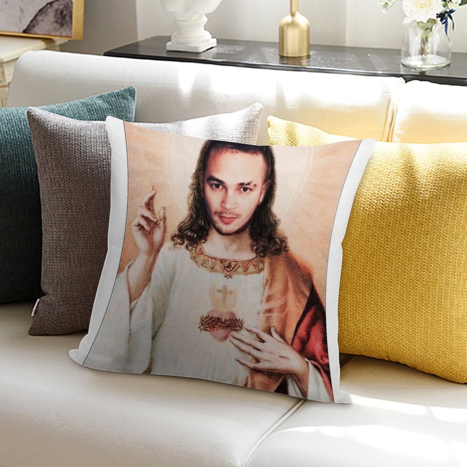 Jul Christ Soft Multiple Sizes Throw Pillow