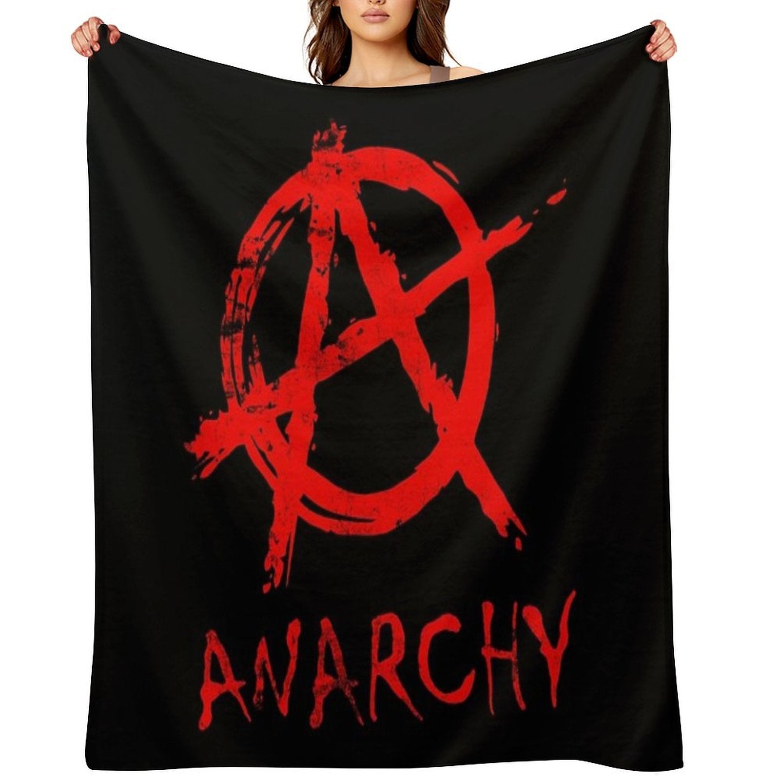Anarchy Punk Hardcore Metal Symbol Eco-conscious Throw Blanket