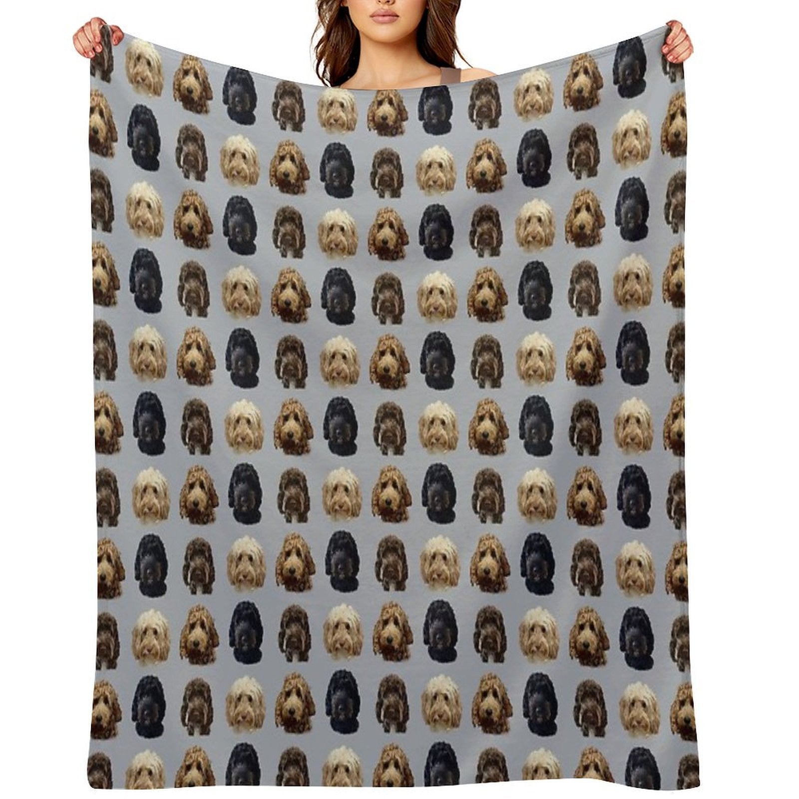 Cockapoo Dog Collection Eco-conscious Throw Blanket