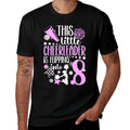 8th Cheer Birthday Party Eight Year Old Cheerleader  Lightweight T-Shirt
