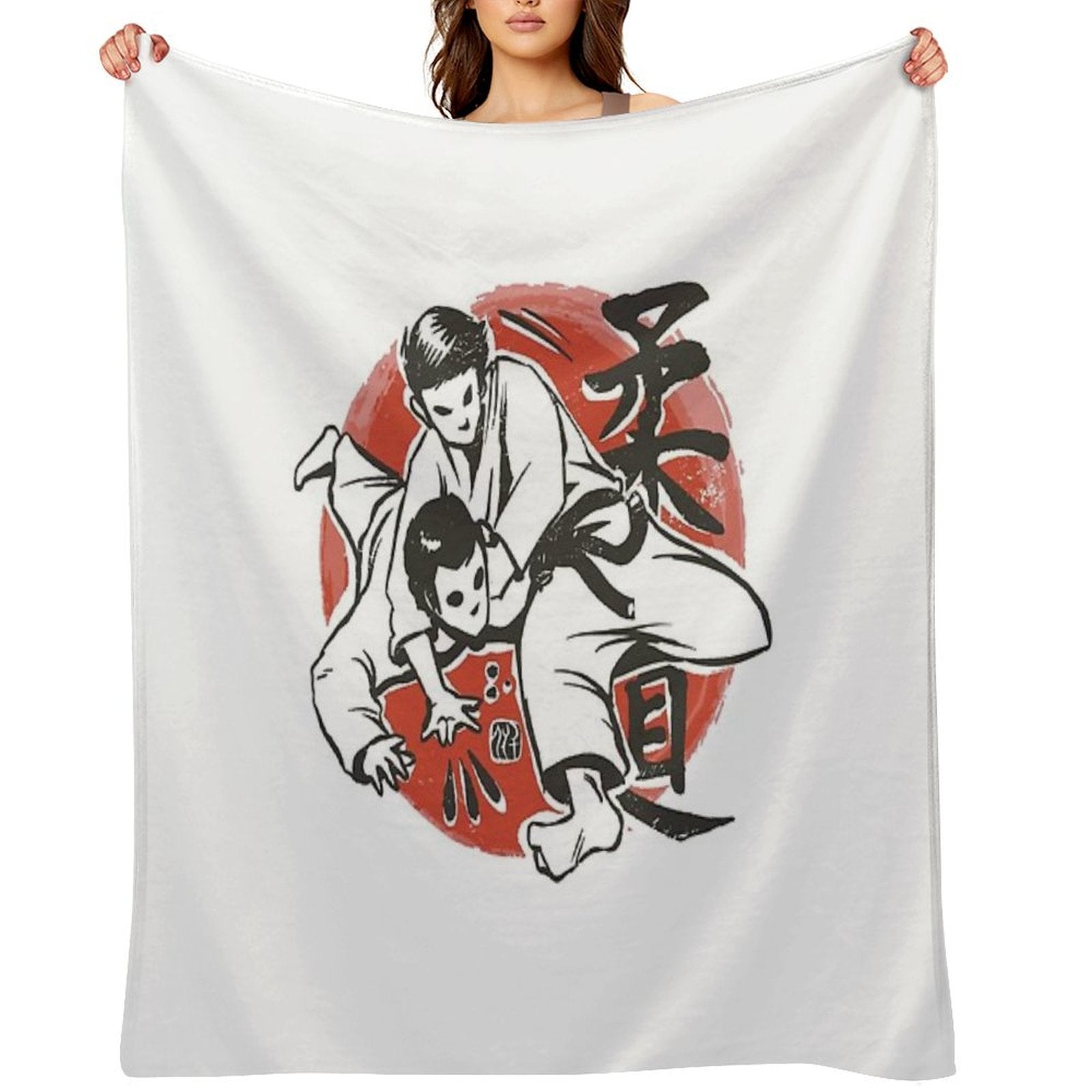 Martial Arts  Judo Easy Care Throw Blanket