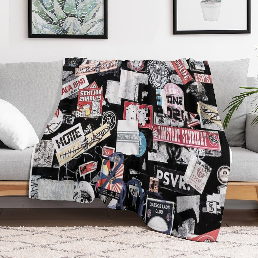 Street Stickers Lightweight Throw Blanket