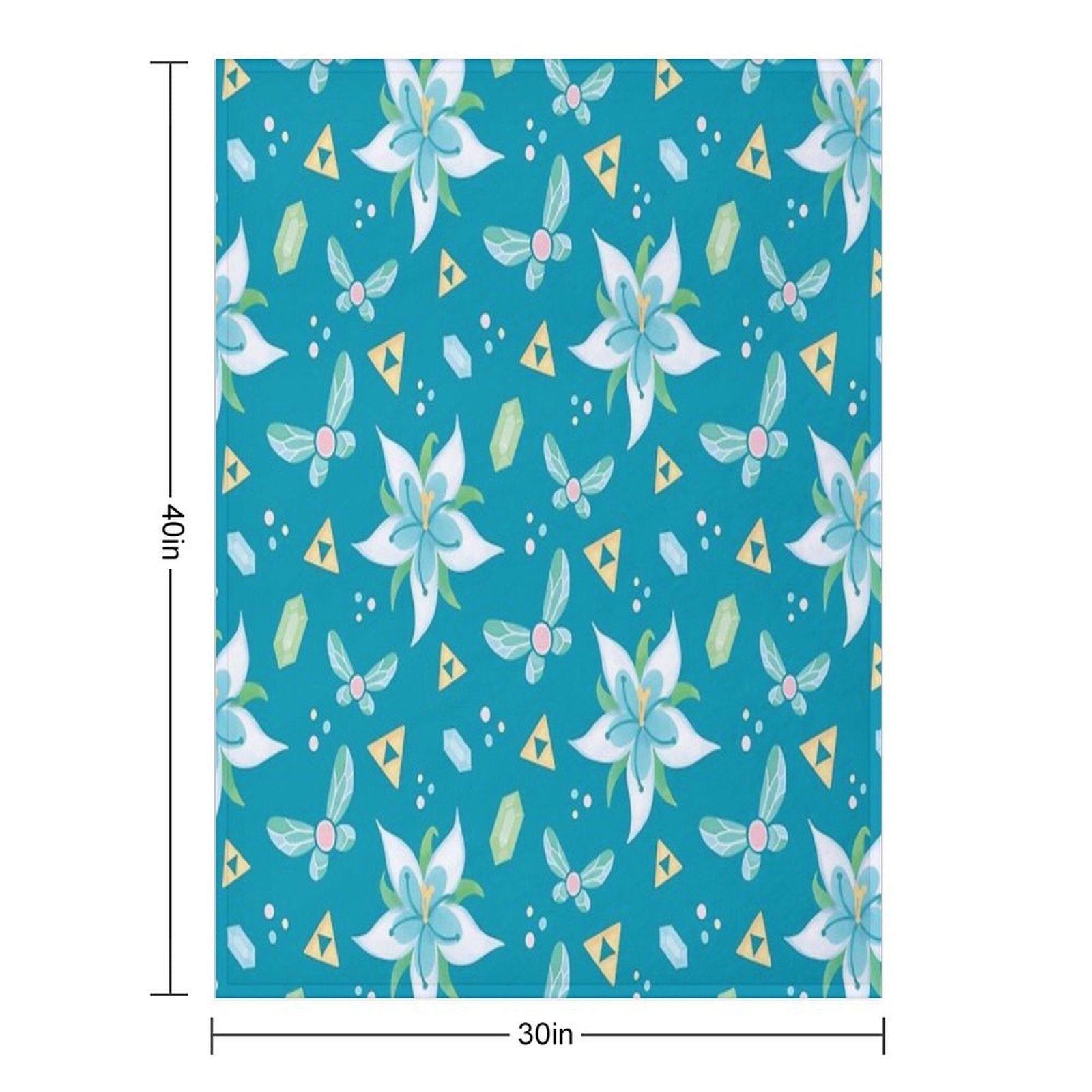 Silent Princess Pattern Blue V.2 Premium Throw Blanket