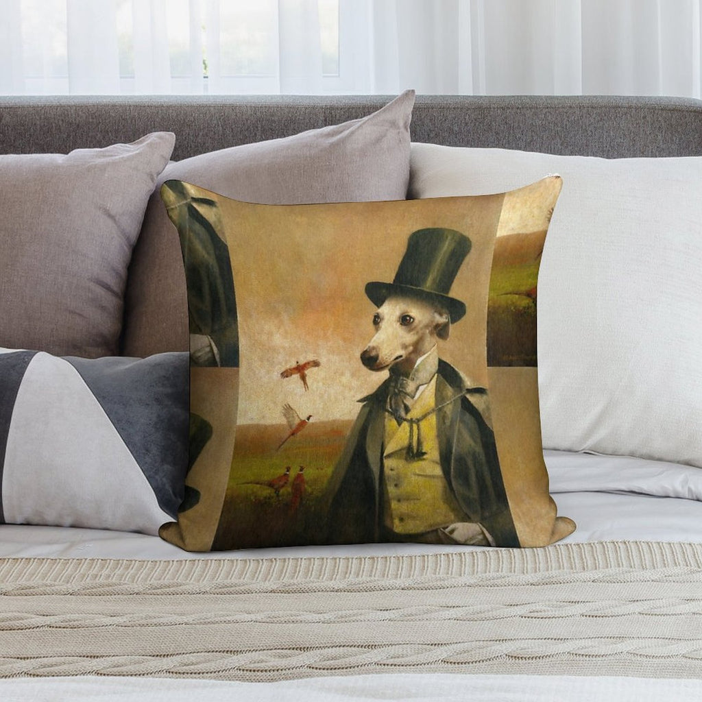 Victorian Whippet Soft Warmth Comfort Throw Pillow