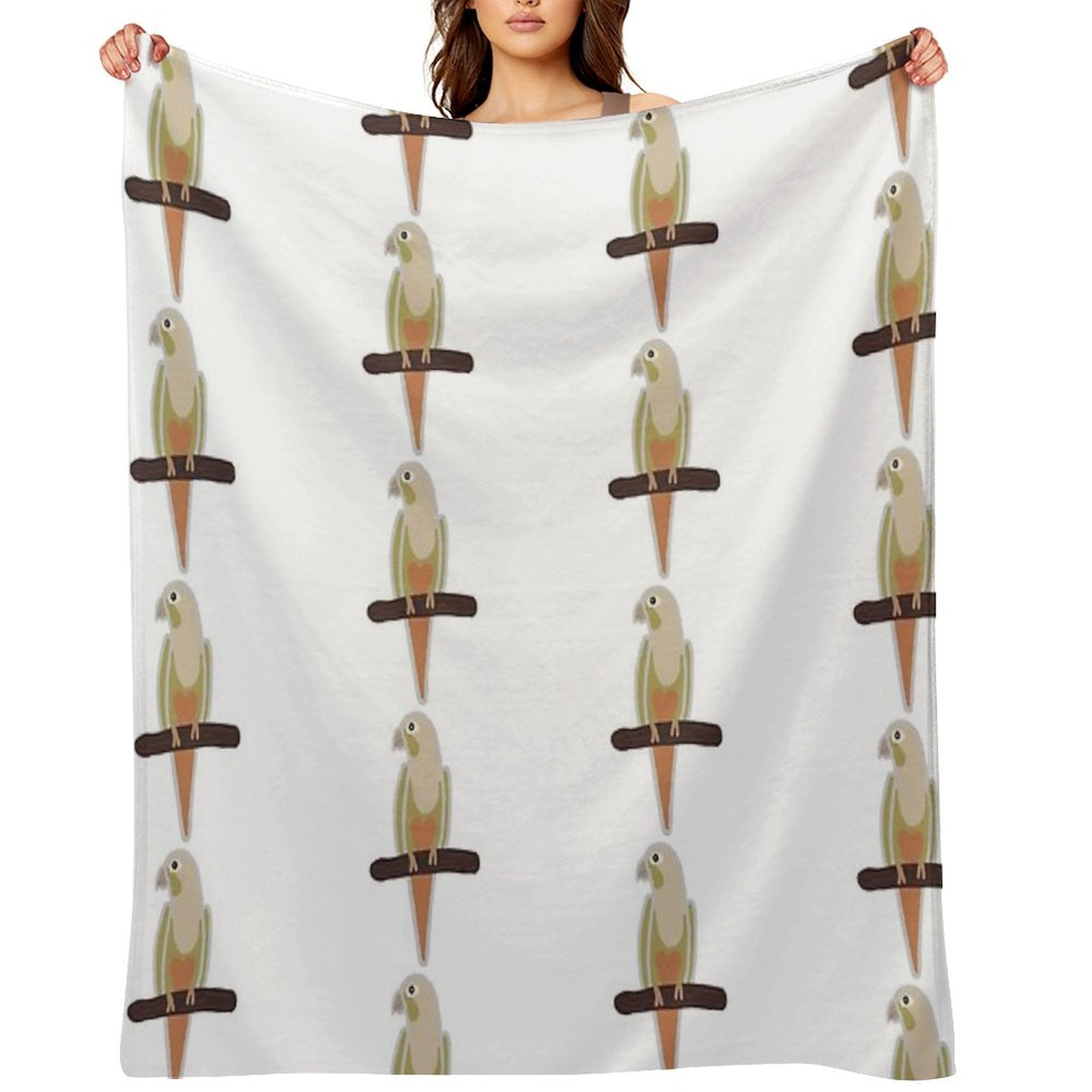 Pineapple Conure Plush Throw Blanket