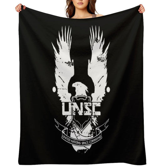 Halo UNSC Worn Logo High Quality Plush Throw Blanket