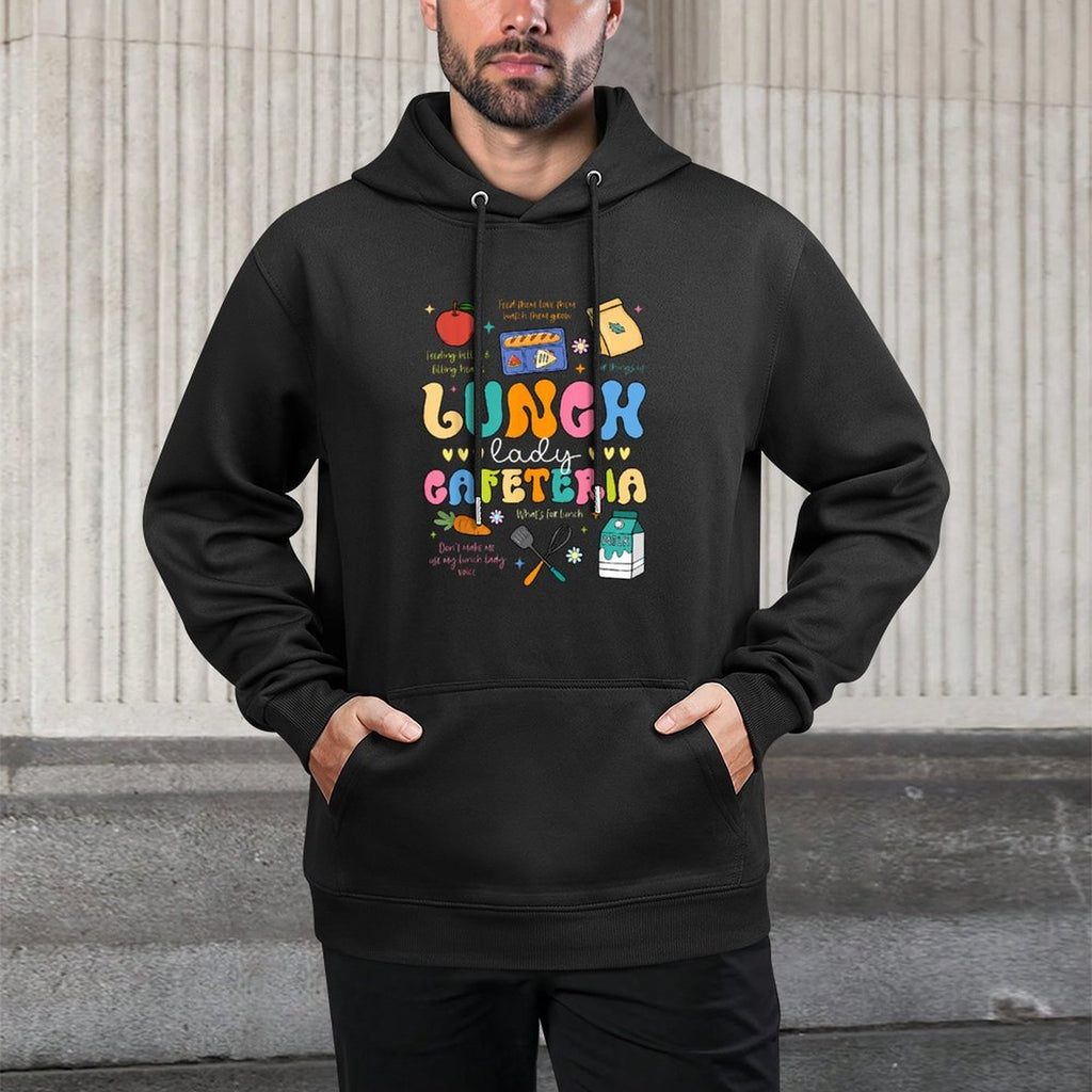 Lunch Lady Cafeteria Back To School First Day Of School Cotton-Polyester Blend Hoodie
