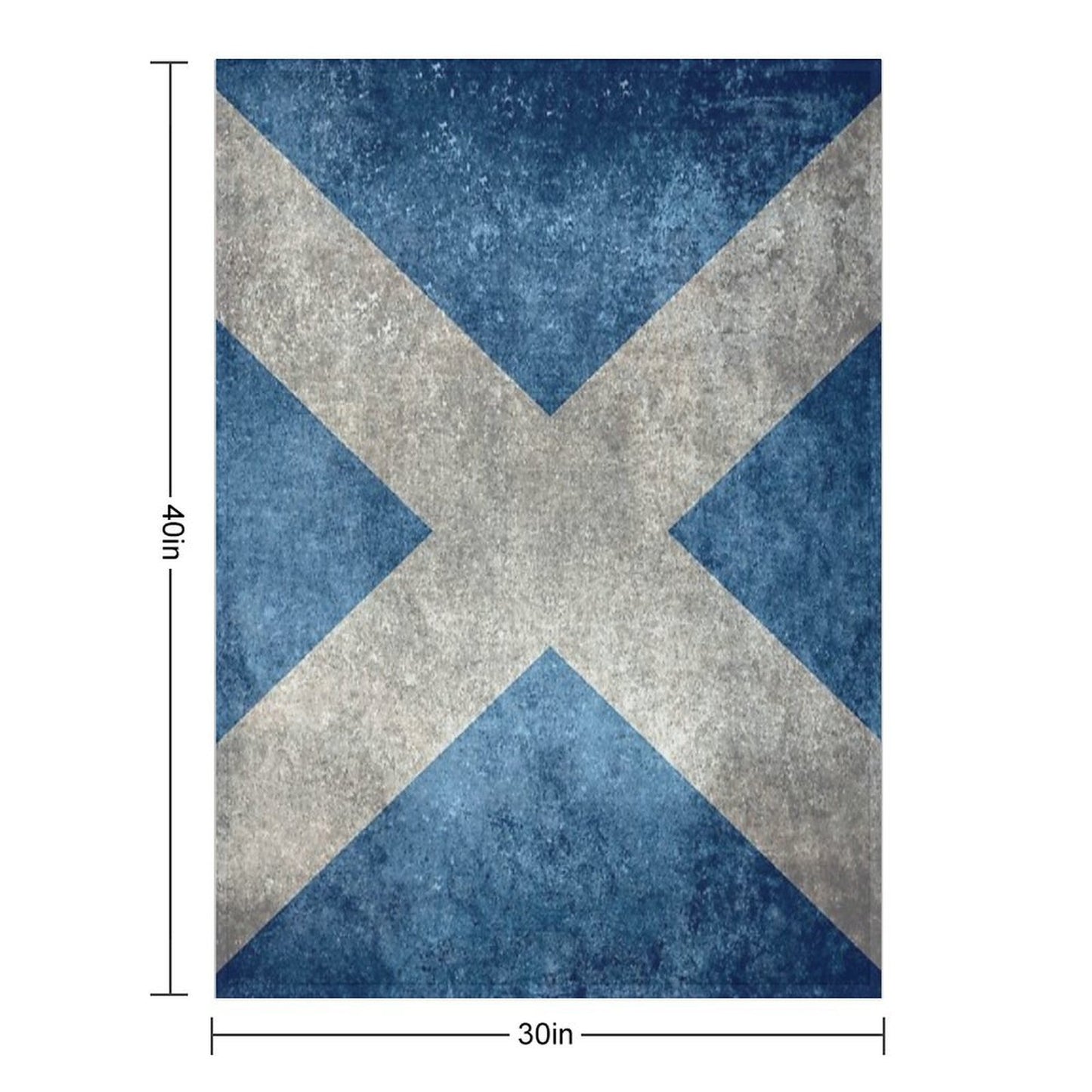 Flag of Scotland - Grungy Vintage Version Versatility Throw Blanket