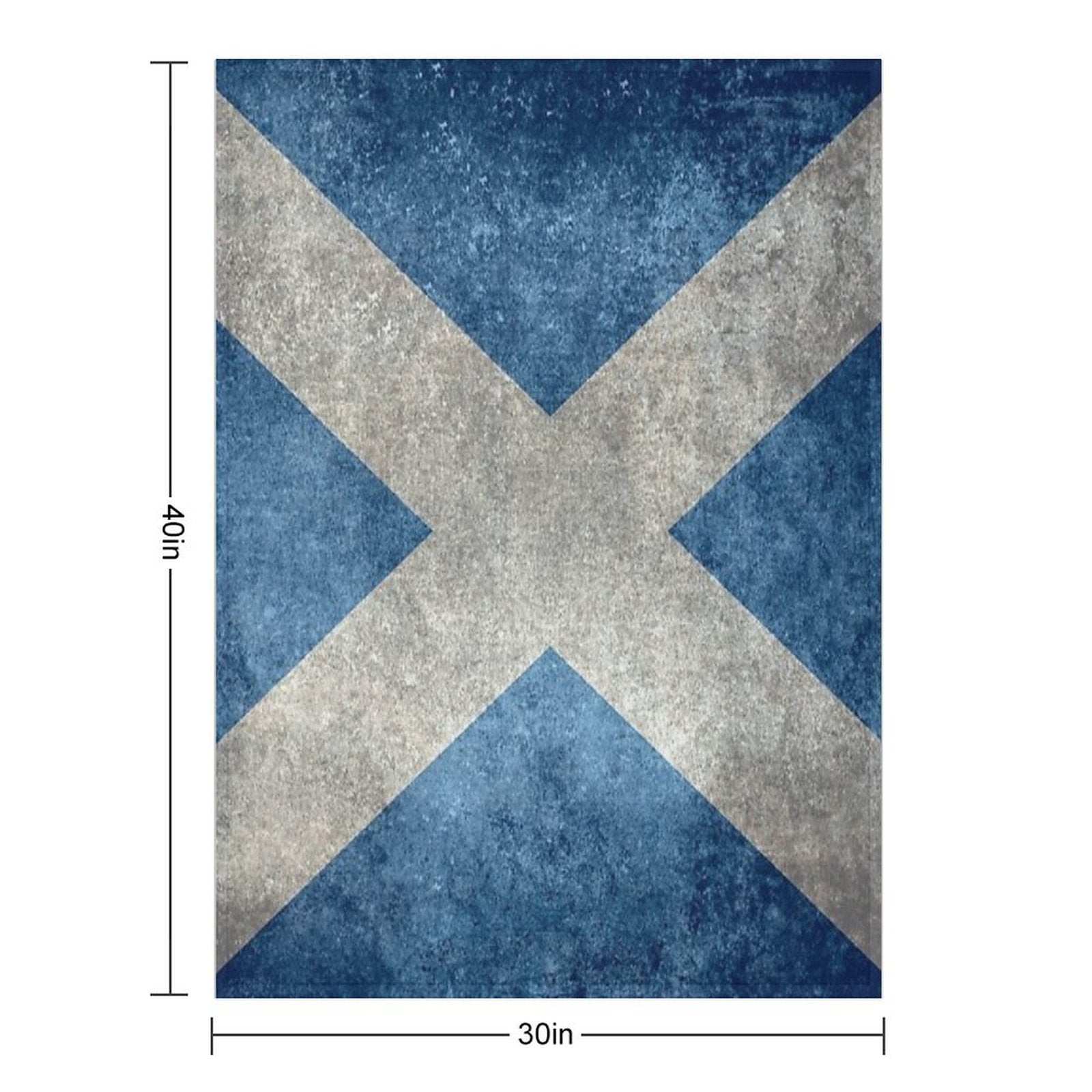 Flag of Scotland - Grungy Vintage Version Versatility Throw Blanket