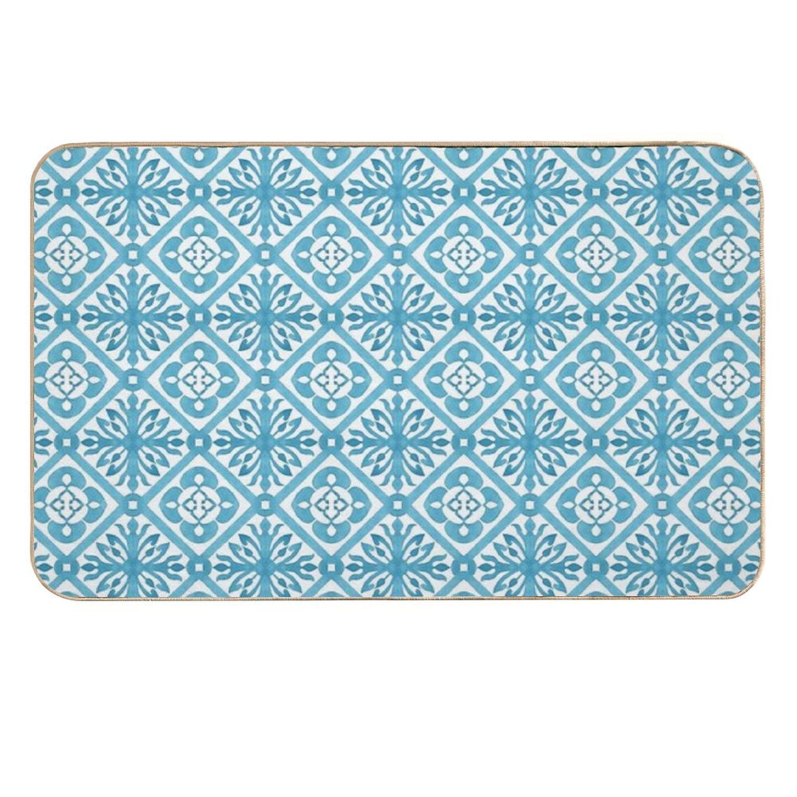 Watercolor Blue  Toxin-Free Bath Mat