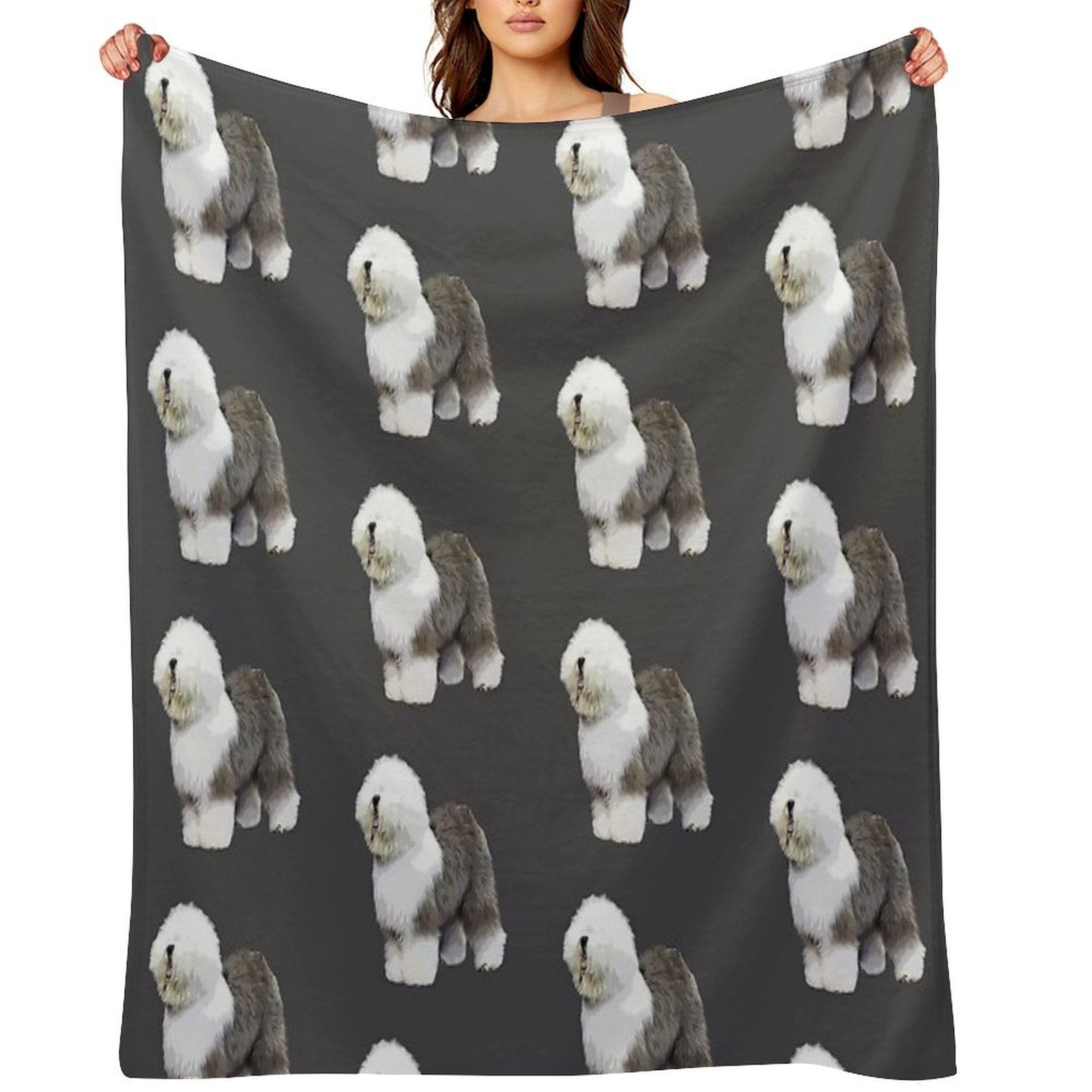 Old English Sheepdog Beauty All-season Throw Blanket