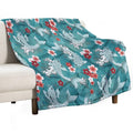 Koi Sakura Blossom in Turquoise Comfort Throw Blanket