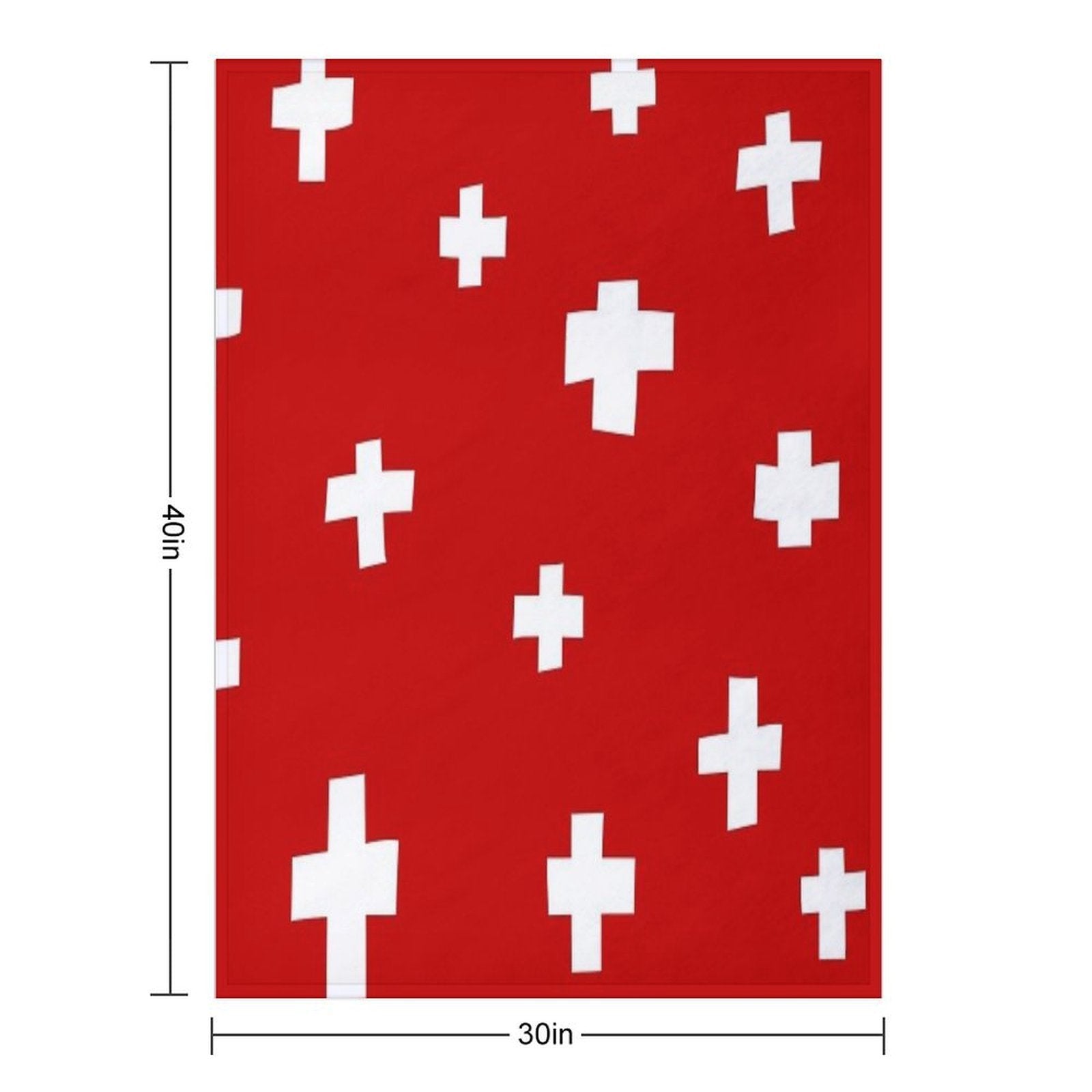 Swiss Flag Gift-ready Throw Blanket