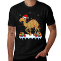Camel Wearing Xmas Lights Santa Hat Camel Christmas  Slim-fit Cut T-Shirt