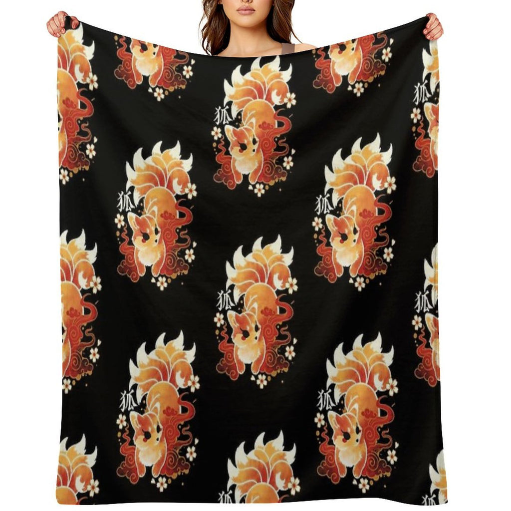 Kitsune Kawaii Comfort Throw Blanket