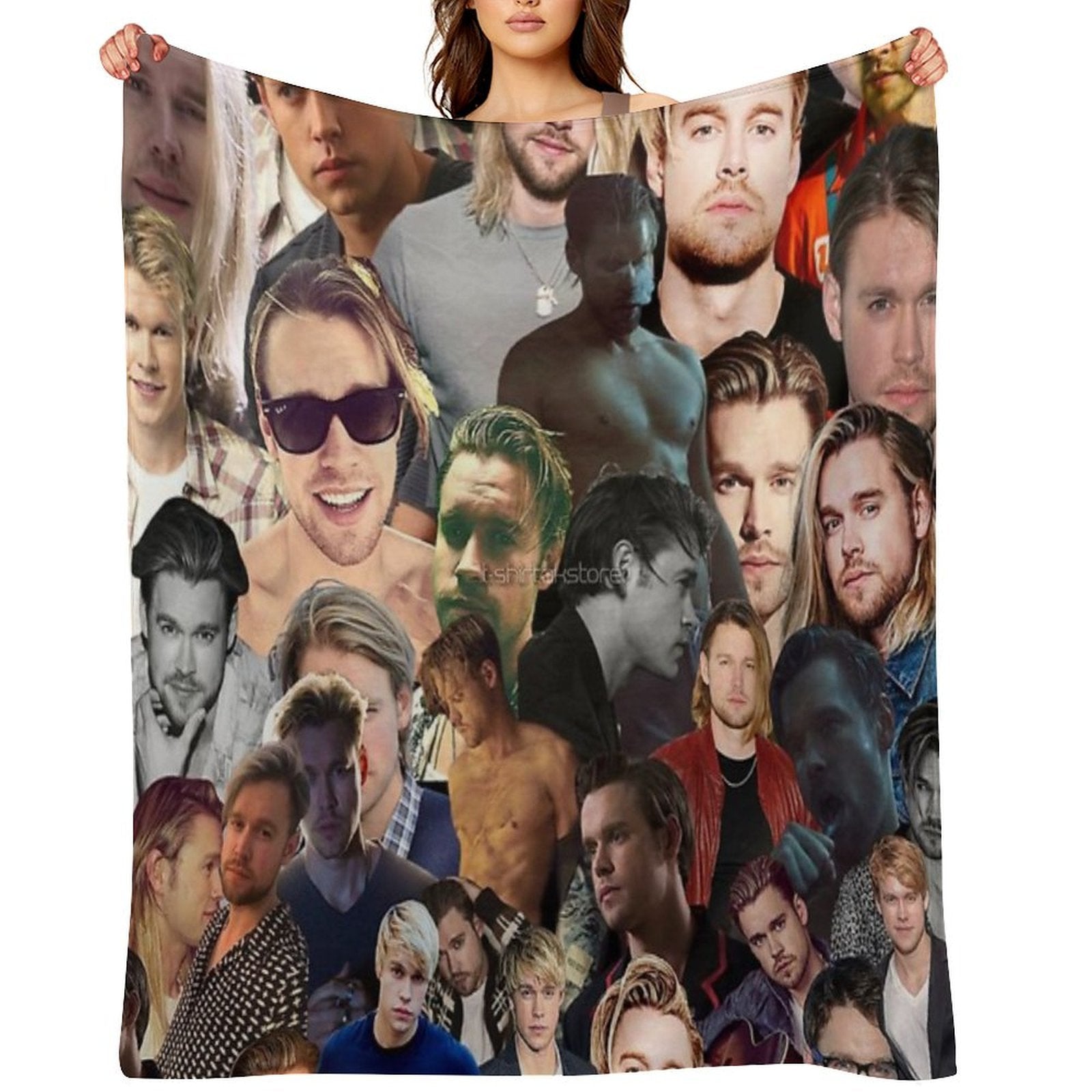 Chord Overstreet Photo Collage Easy Care Throw Blanket