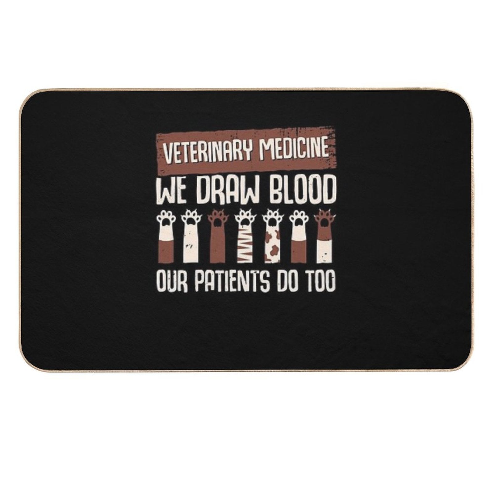Funny Vet Tech Technician Veterinarian Gift  Dirt-Trapping Bath Mat