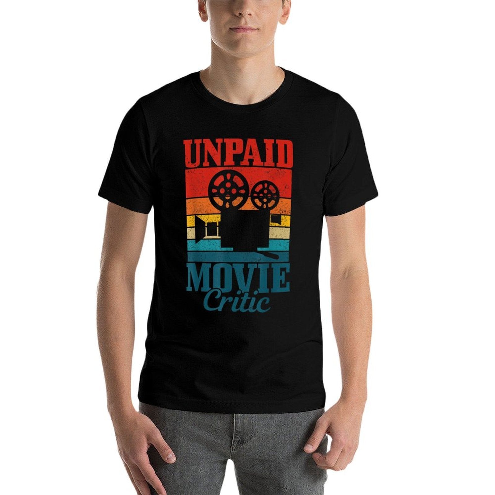 Unpaid Movie Critic Vintage Film Camera Filmmaker Funny Gift  Slim-fit Cut T-Shirt