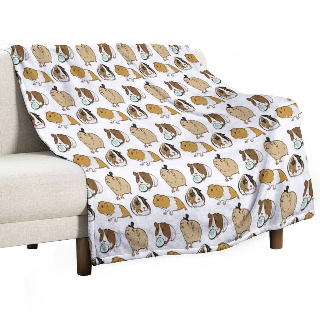 Guinea Pigs Pattern Gift-ready Throw Blanket