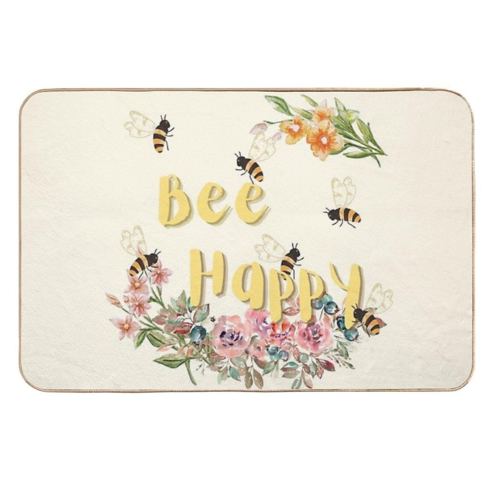 Bee Happy  Absorbent Bath Mat