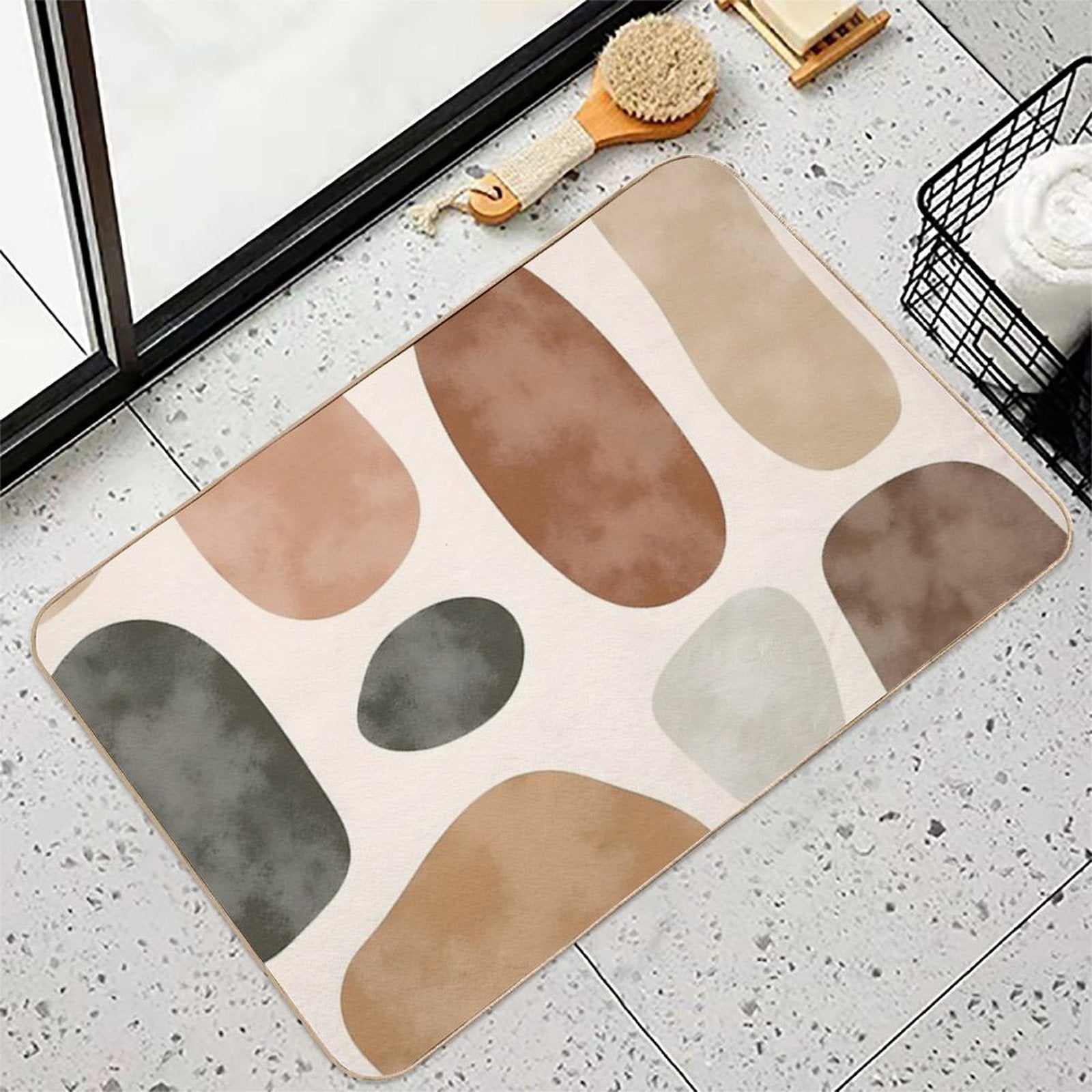 Abstract Boho  Stain-Proof Bath Mat