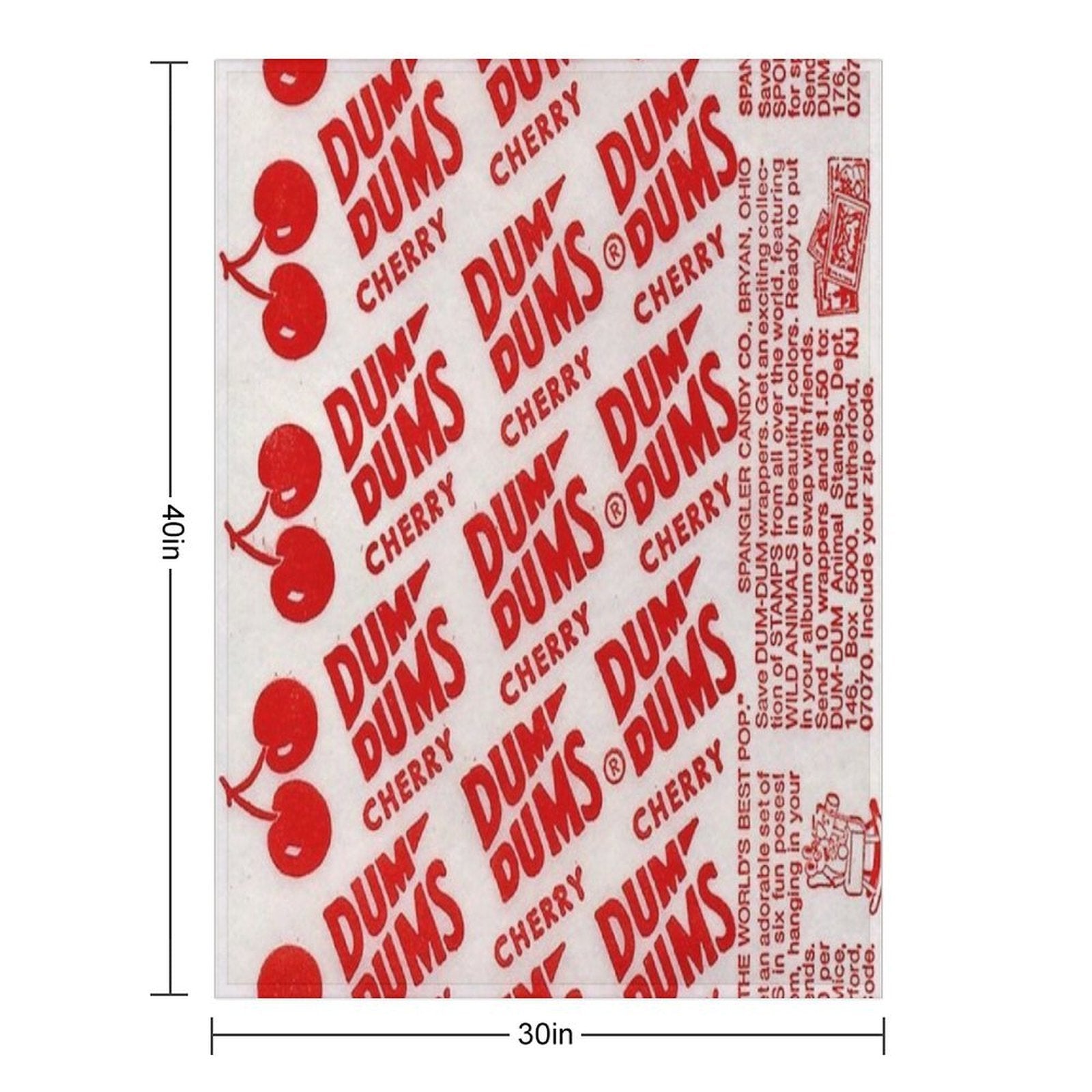 Cherry Dum Dum Gift-ready Throw Blanket