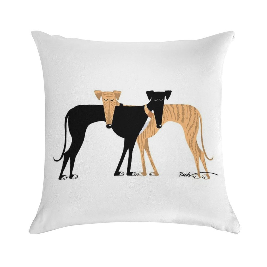Head Rest Brindle Hound Soft Style Accent Throw Pillow