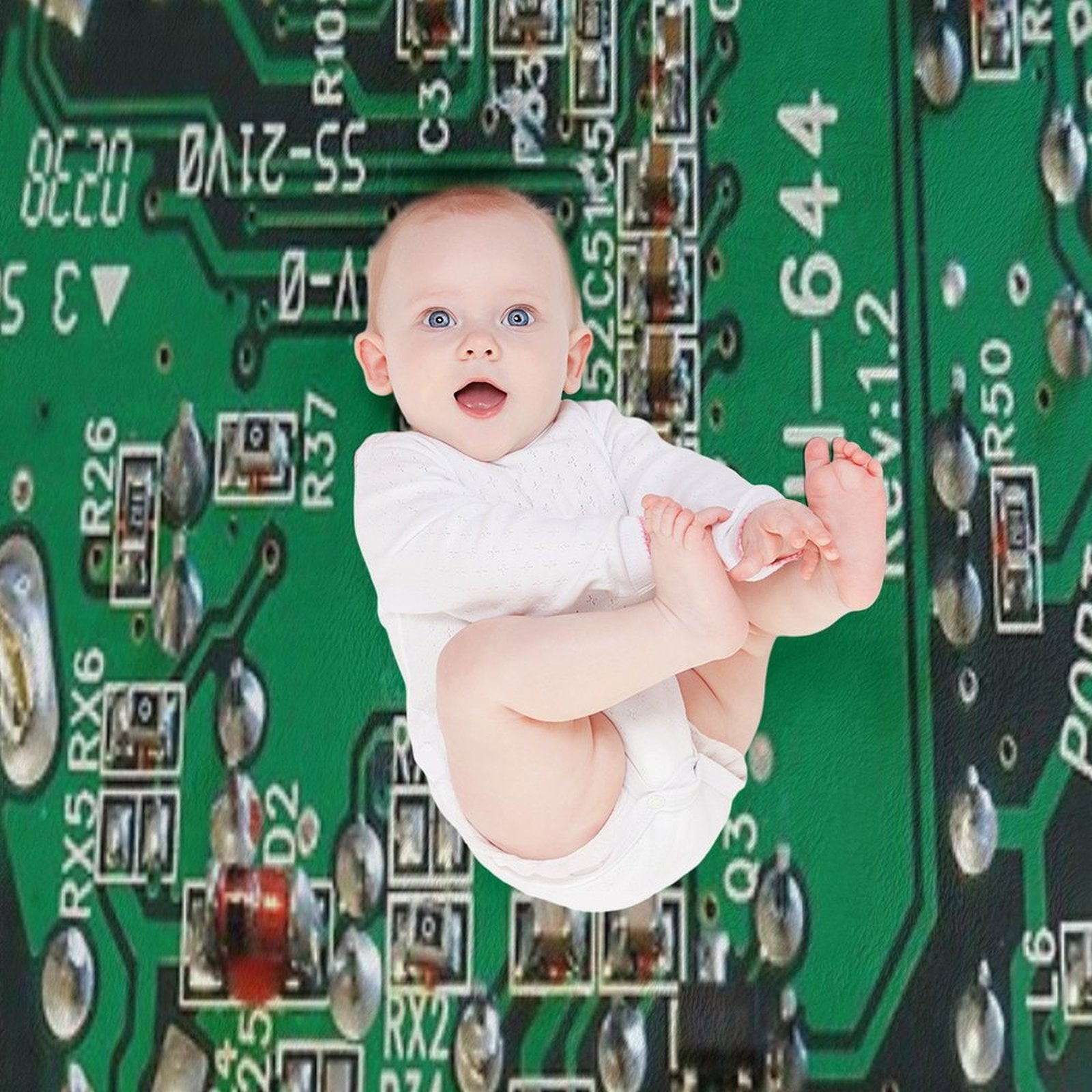 Electric Circuit Board Shrink-resistant Throw Blanket