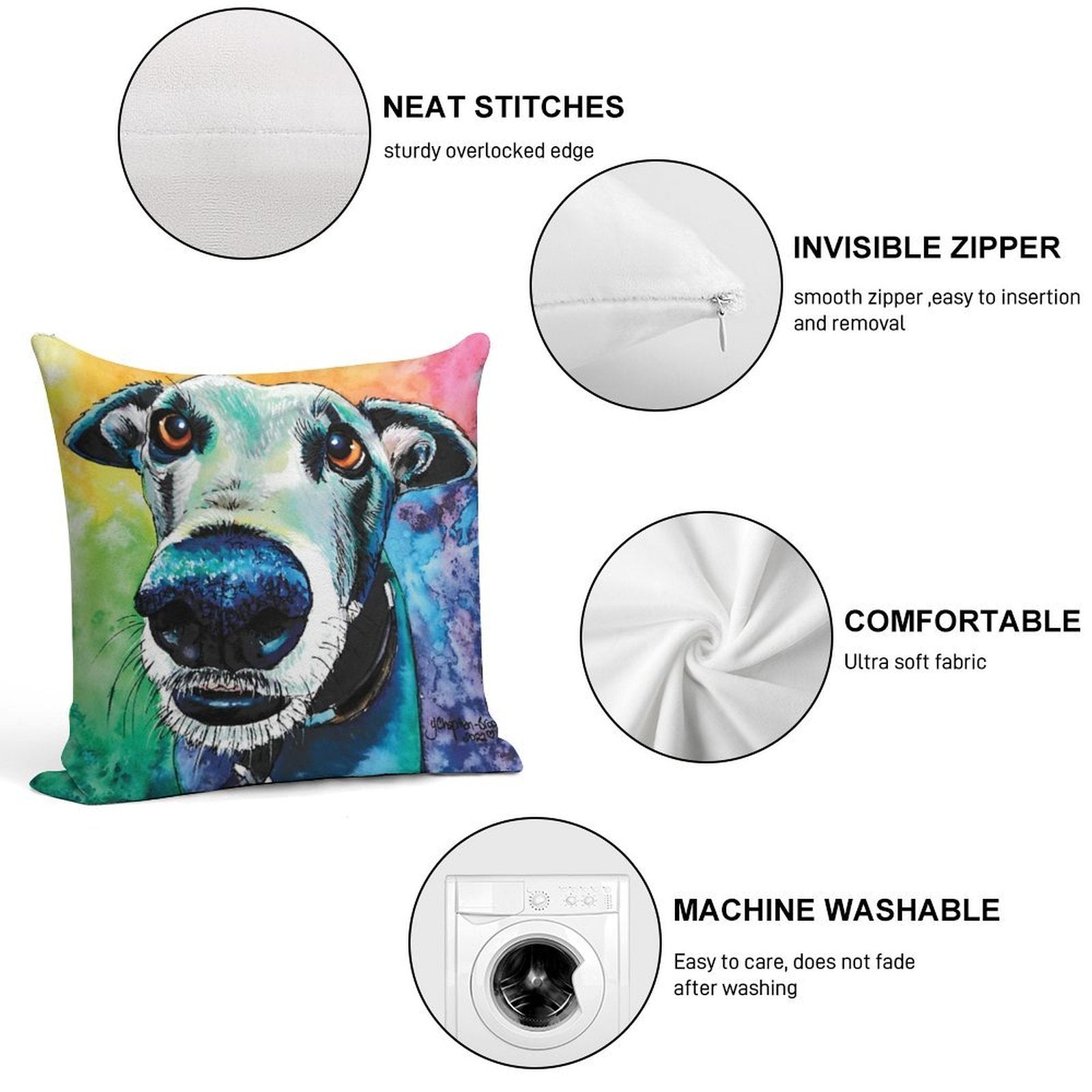 The Look of Love Soft Hidden Zipper Throw Pillow