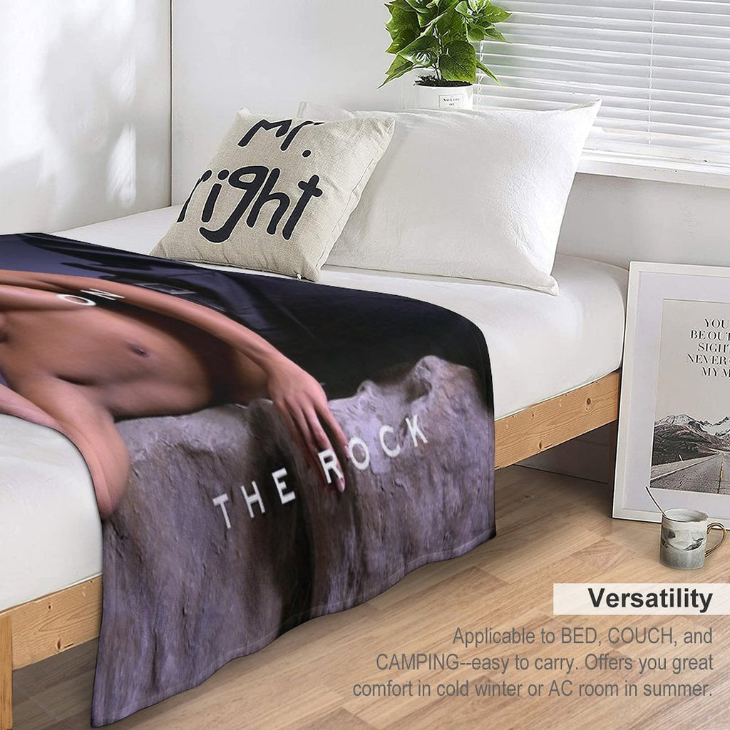 Dwayne Johnson on The Rock Plush Throw Blanket