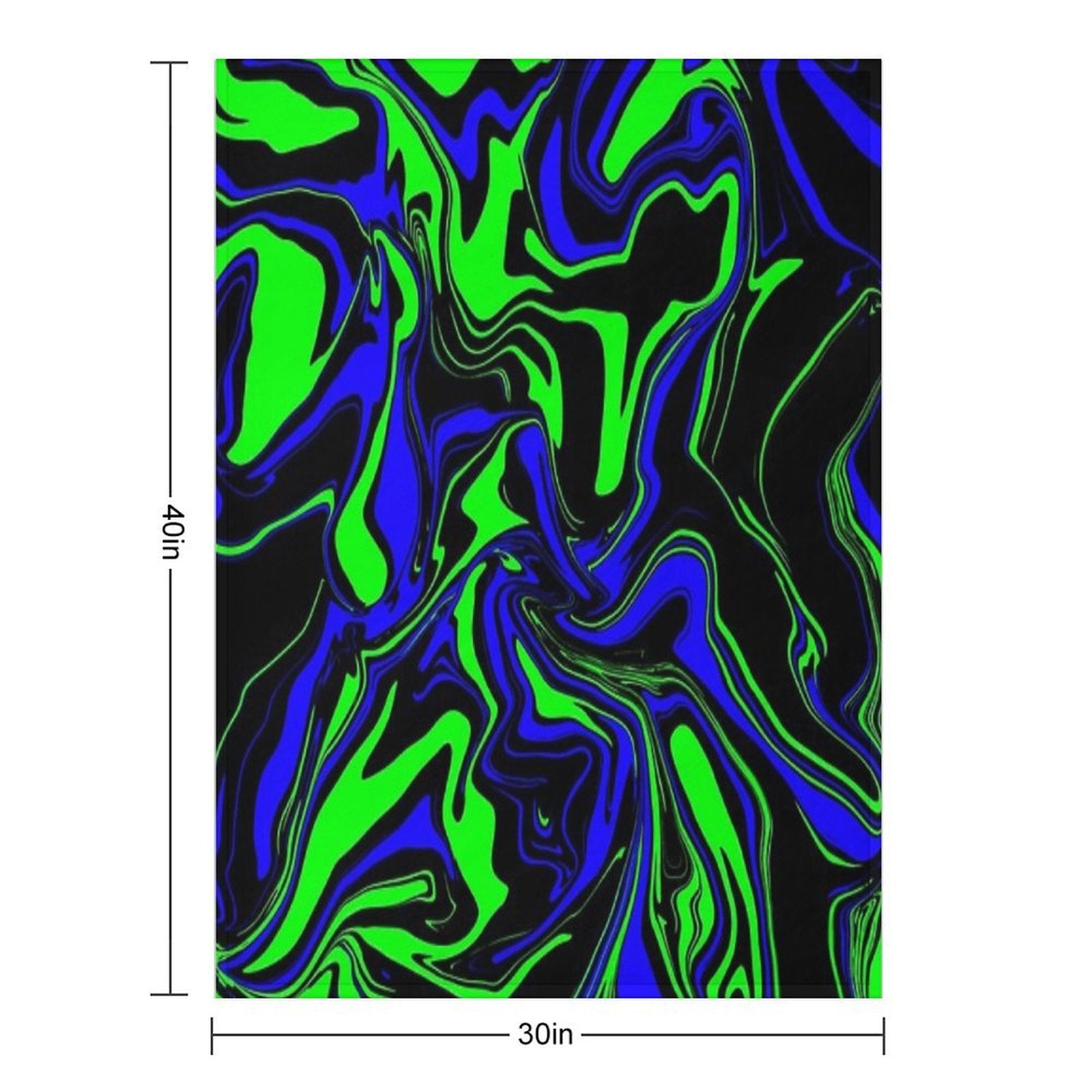 Blue Green And Black Oil Slick All-season Throw Blanket