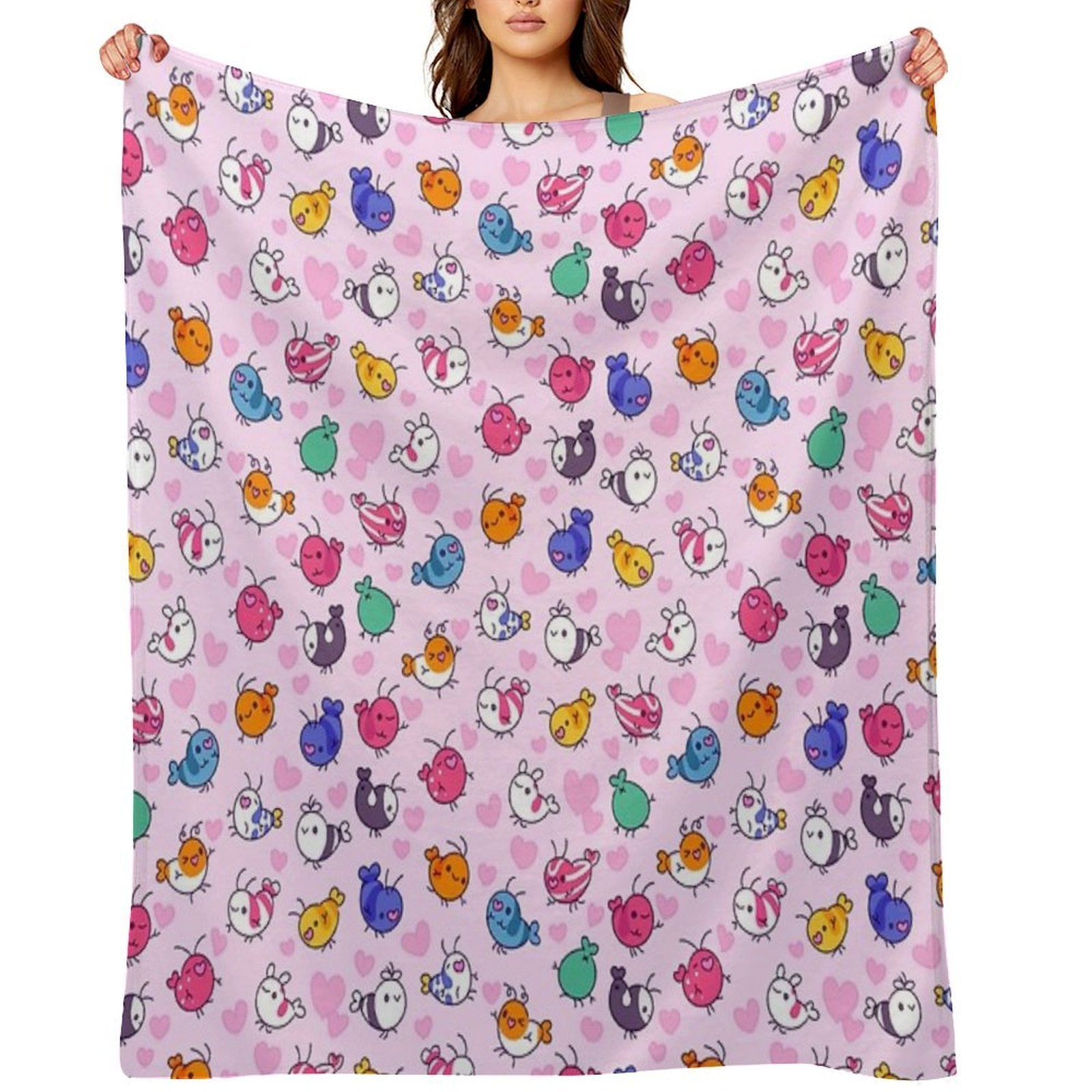 Shrimp Is Love Eco-conscious Throw Blanket
