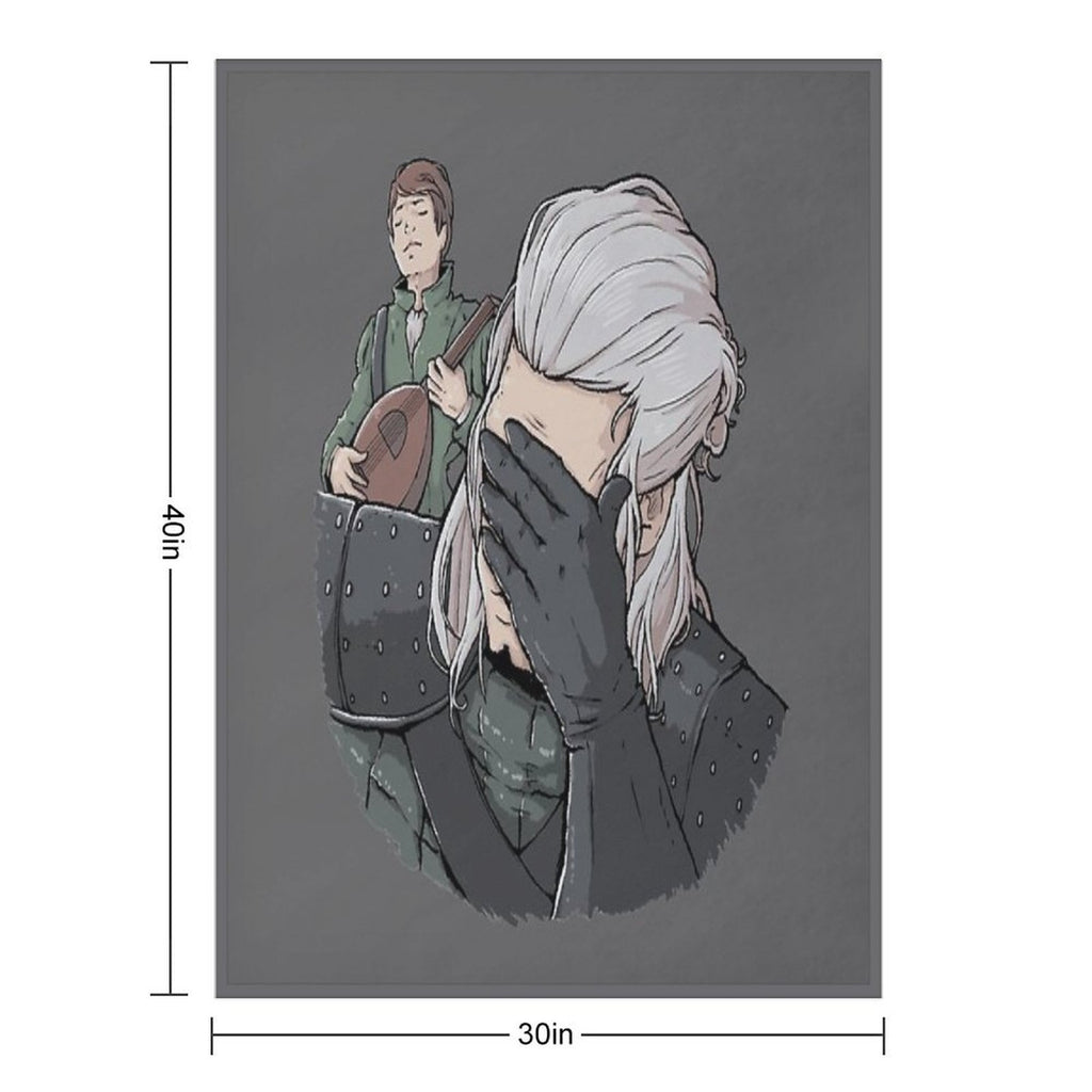 Geralt Face Palm Easy Care Throw Blanket