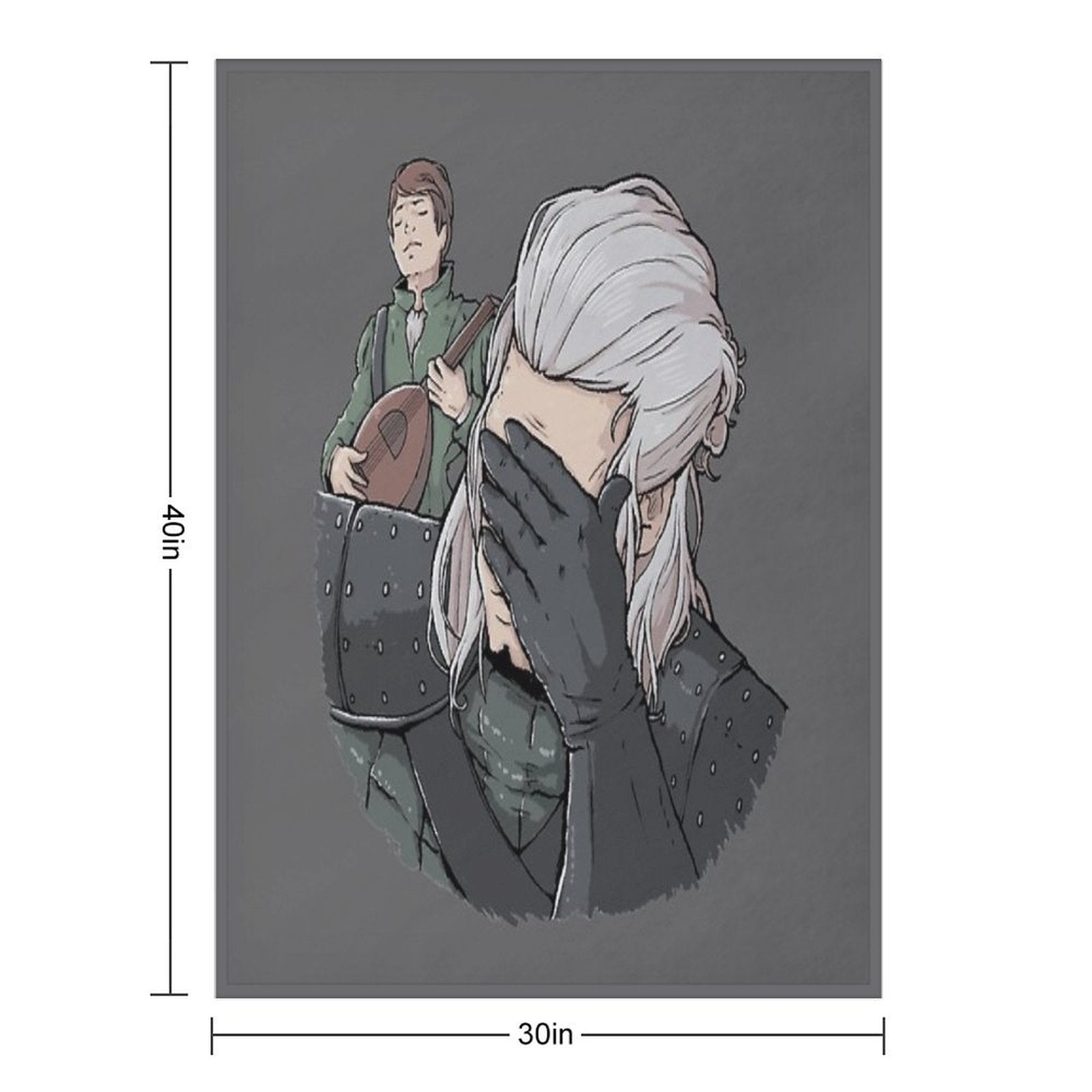 Geralt Face Palm Easy Care Throw Blanket