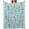 Garden Eels Velvety-soft Throw Blanket
