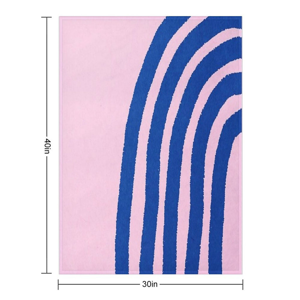 Blue Lines, Abstract Pattern, Mid Century Abstract Art Versatility Throw Blanket