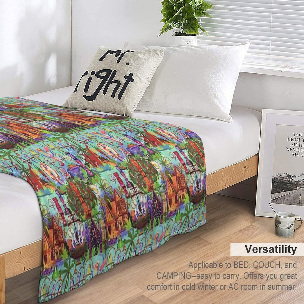 The ORIGINAL Enchanted Tiki Room Collage Gift-ready Throw Blanket