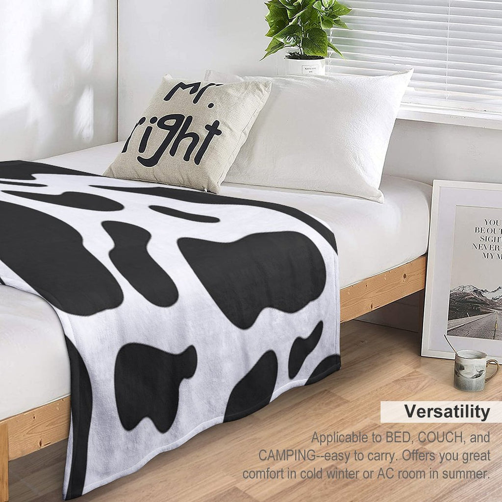 Cow Pattern Plush Throw Blanket