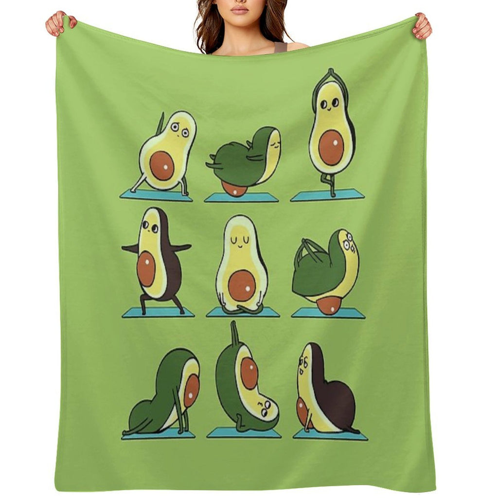 Avocado Yoga Easy Care Throw Blanket