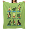 Avocado Yoga Easy Care Throw Blanket