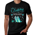 Birthday Squad Diva Squad High Heels Butterflies Women Girls  Fade-proof Color T-Shirt