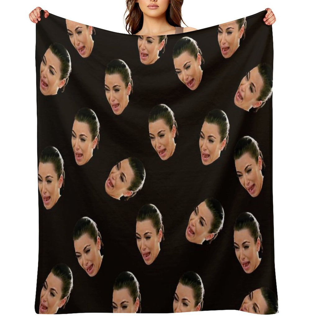 Crying Kim Kardashian Velvety-soft Throw Blanket