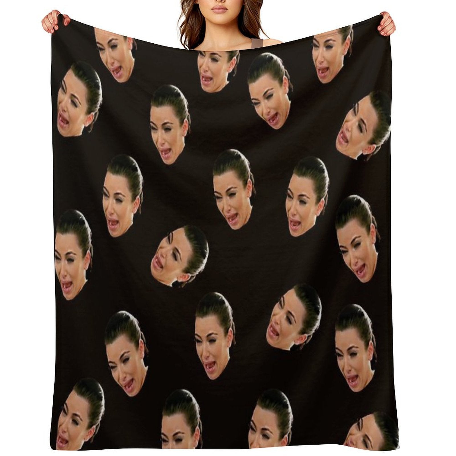 Crying Kim Kardashian Velvety-soft Throw Blanket