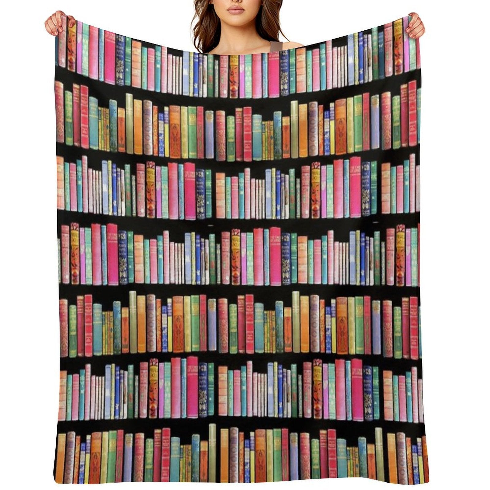 Bookworms Delight  Antique Book Library for Bibliophile Versatility Throw Blanket