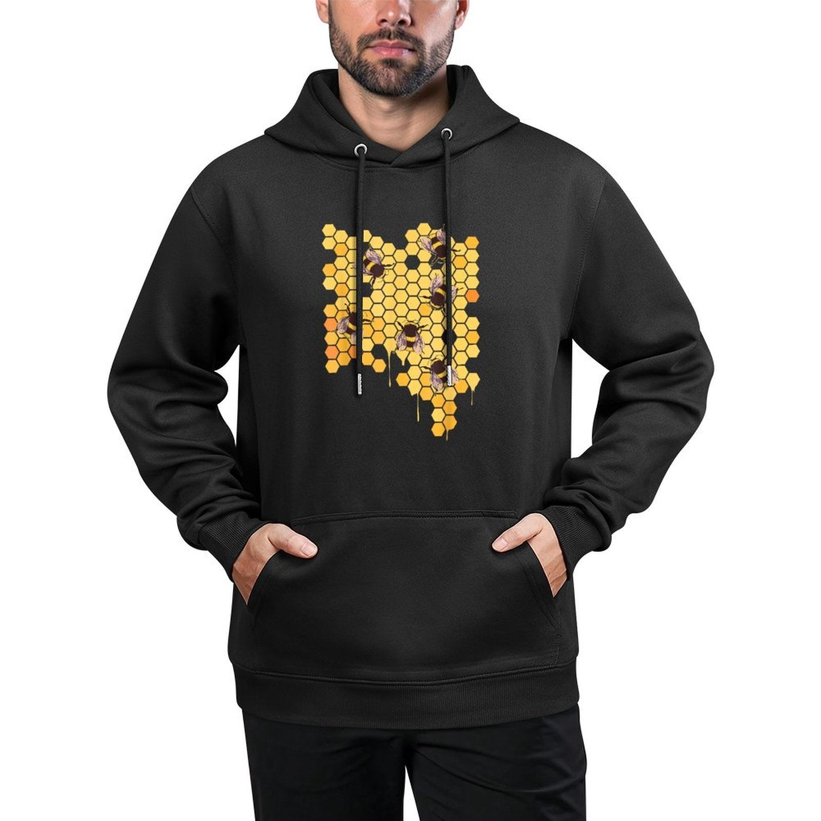 Honey Bee Hive Honeycomb Beekeeping Beekeeper Gift Unisex Design Hoodie