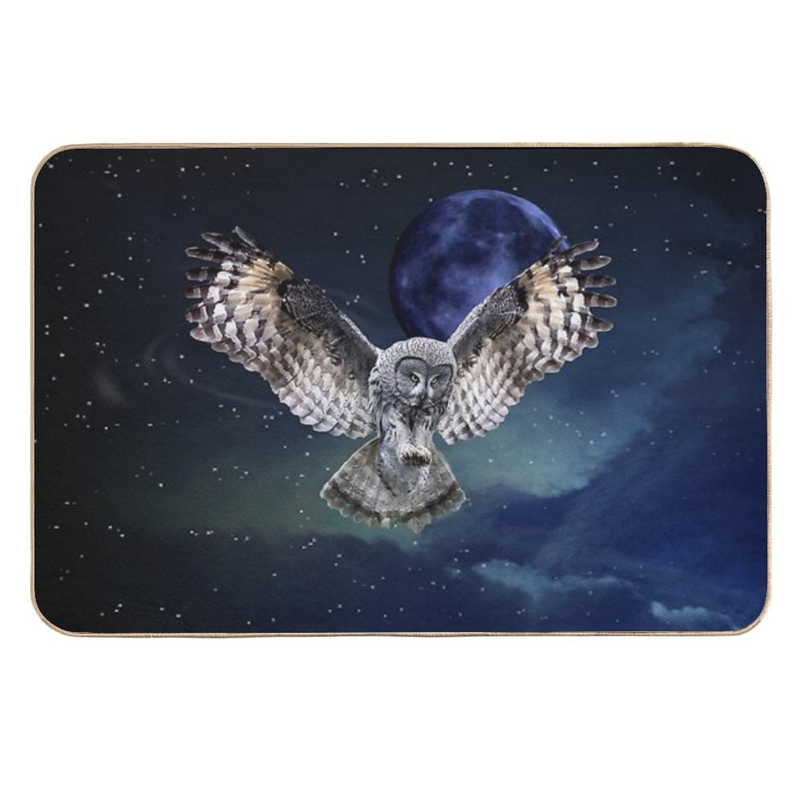Owl in Flight  Long-Lasting Bath Mat