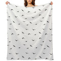 Flying Seagulls, Birds Shrink-resistant Throw Blanket