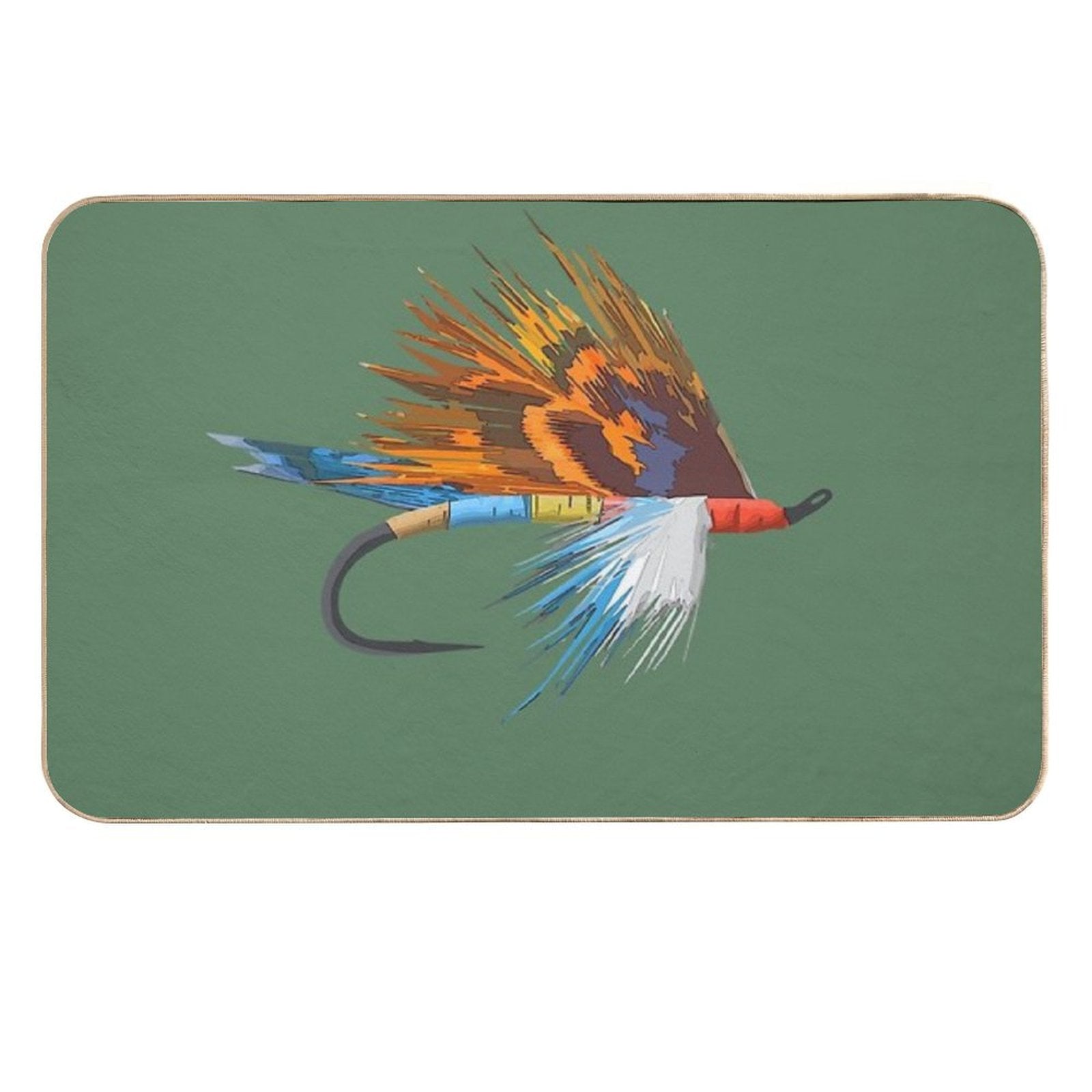 Fly Fishing Art by TeeCreations  High-Traffic Bath Mat