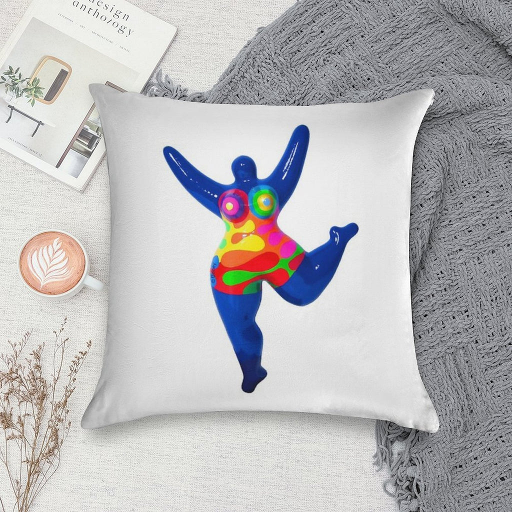 Blue Nana Biriney - Tribute to Niki De Saint Phalle Soft Multiple Sizes Throw Pillow