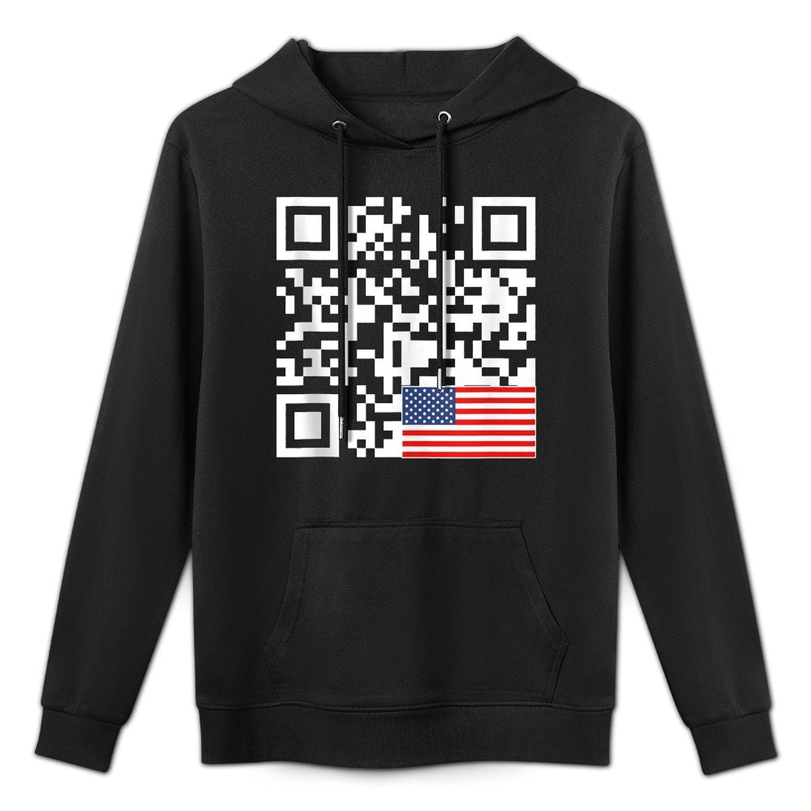 Trump Dance Troll QR Funny President Trump Dance Code Back All-Day Comfort Hoodie